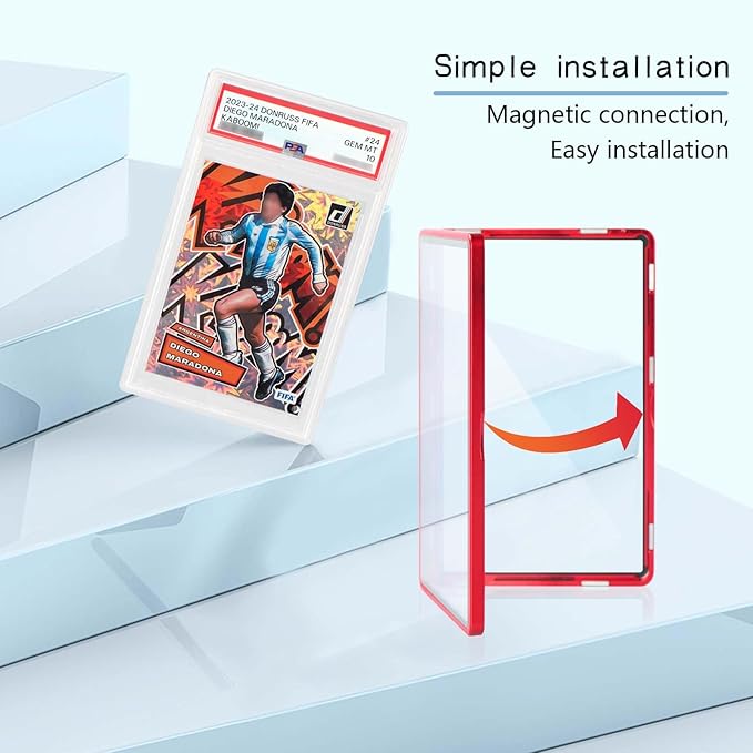 PSA Slab Bumper Case, Metal Graded Cards Slab Magnetic Protector for 35pt PSA/CGC/CCIC Graded Cards|Scratch Resistant | Stackable | UV Resistant | Green