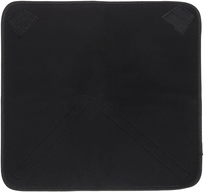 PATIKIL Camera Protective Wrap, 16"x16" Lens Wrap Cloth with Thick Protective Neoprene, Lens Pouch Bag with Hook and Loop for Lens,SLR, Black Grey