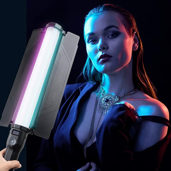 VILTROX 18W Photography Video Lighting Wand Kits with 79" Tall Tripod Stand Photography Stick RGB Led Light Wand Video Wand Baffle Lights Wand Handheld Rechargeab