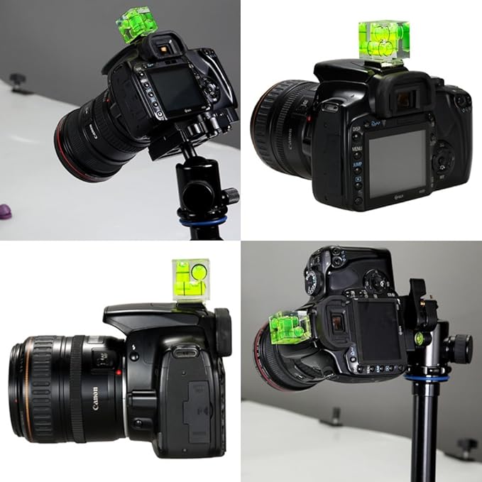 SENHAI Triple 3 Axis Hot Shoe Bubble Spirit Level Compatible Compatible for Canon Nikon Pentax DSLR Camera (2 Pack)