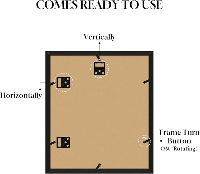 4x6 Picture Frame Collage 7 Openings, 13.5"x15.5" Multi Photo Collage Frame 4"x6" Gallery Wall Decor Wooden, Black Frame with White Mat, Wood