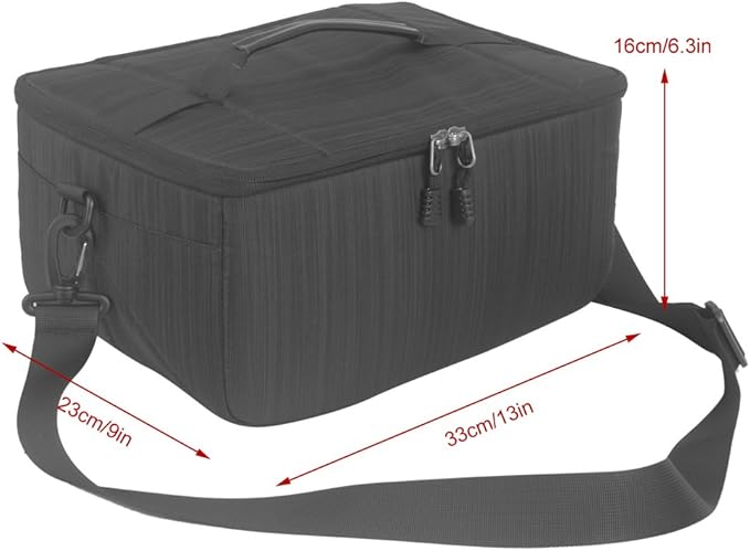 Koolertron Dslr Camera Insert Bag Purse Universal Liner Lens Pouch Partition Protective Cover Waterproof Sleeve for Cannon/Nikon/Sony (Black)