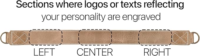 MegaGear Personalized Genuine Leather Camera Strap Custom Engraved DSLR & SLR Shoulder/Neck Strap
