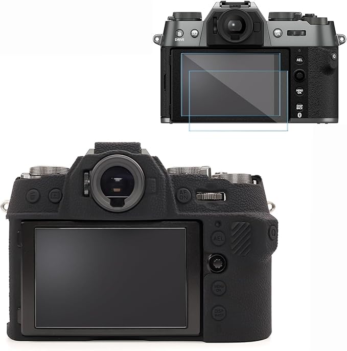 Frevyve Case for Fujifilm X-T50 Body Camera, Skin, Anti-Scratch, Lightweight Sleeve, Fuji XT50 Soft Silicone Rubber Protective Case Cover for Fujifilm XT50 Camera Accessories (Black)