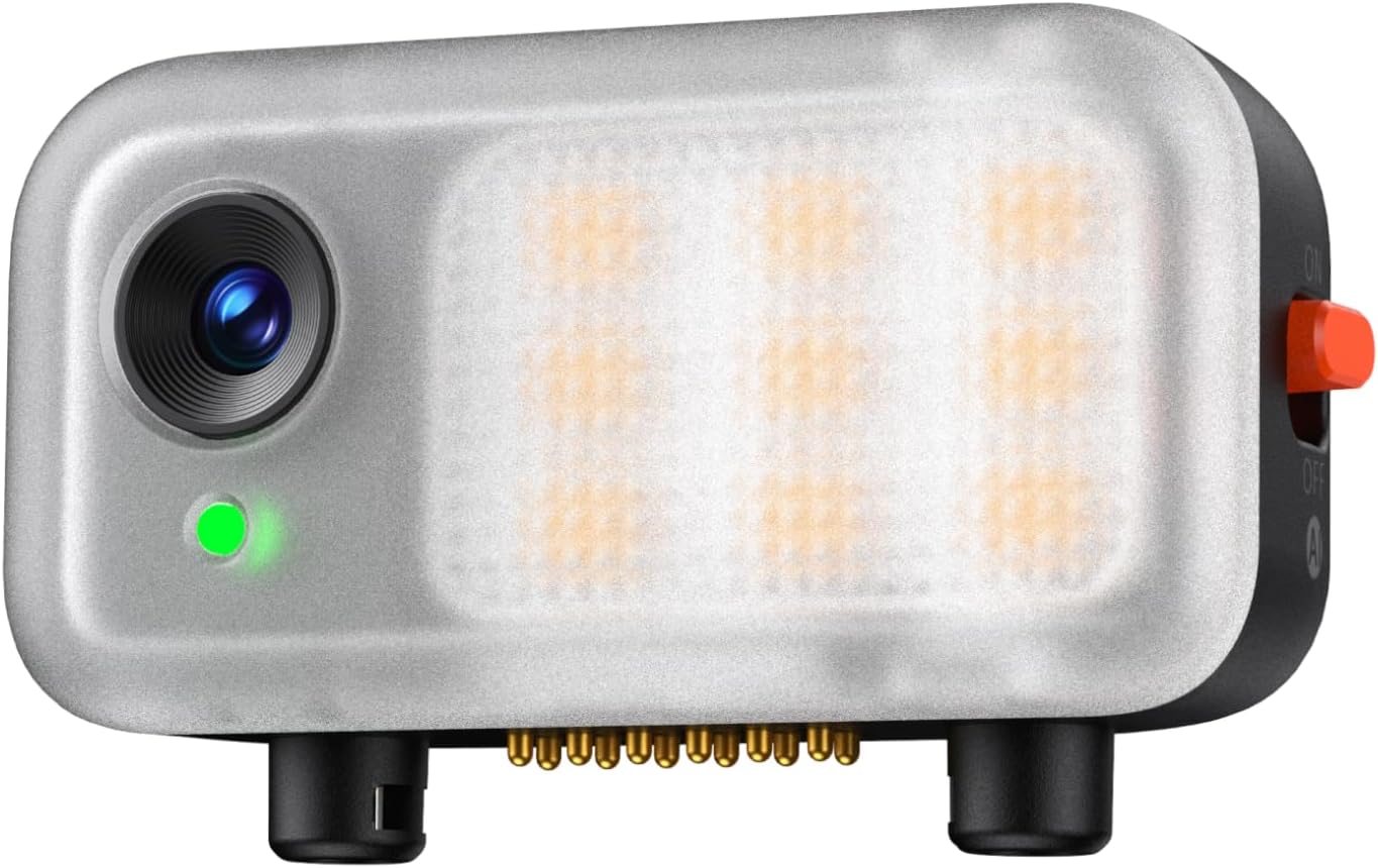 Hohem AI Tracking Sensor with 3-Color Magnetic Fill Light, AI Tracker Compatible with iSteady V3, Cool/Warm/Neutral Light Mode, Smartphone Gimbal Stabilizer Accessories, MTK-L03, Black