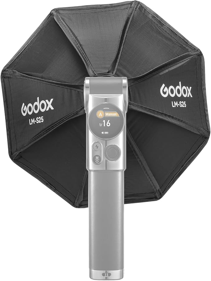 Godox LM-S25 Mini Octagonal Softbox Diffuser Compatible with Godox Lux Master Retro Camera Flash