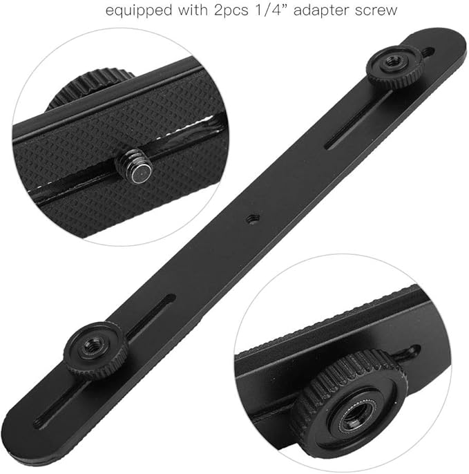 Flash Bracket Universal Dual Flash Bracket Holder with 2 Adapter Screws 1 4 Screw Hole Tripod Light Stand for SLR Cameras Adjustable Photography Accessories