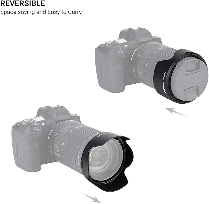 JJC EW-78F Lens Hood Reversible Lens Shade Cover for Canon RF 24-240mm F4-6.3 is USM Lens Replace EW-78F Lens Hood, Compatible with 72mm Filter and Lens Cap
