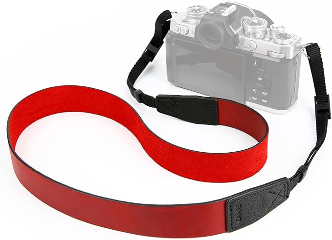 CANPIS Crazy Horse Leather Camera Strap,Vintage Camera Strap,Adjustable Camera Neck Shoulder Strap for Photographers