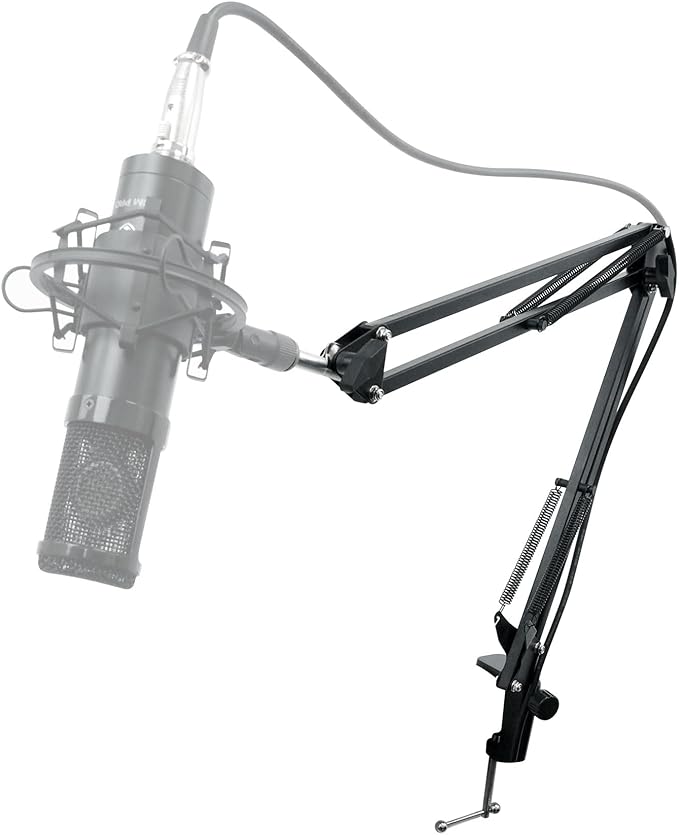 Rockville Microphone Boom Arm Studio Podcast USB Mic Stand+Desk Clamp (30")