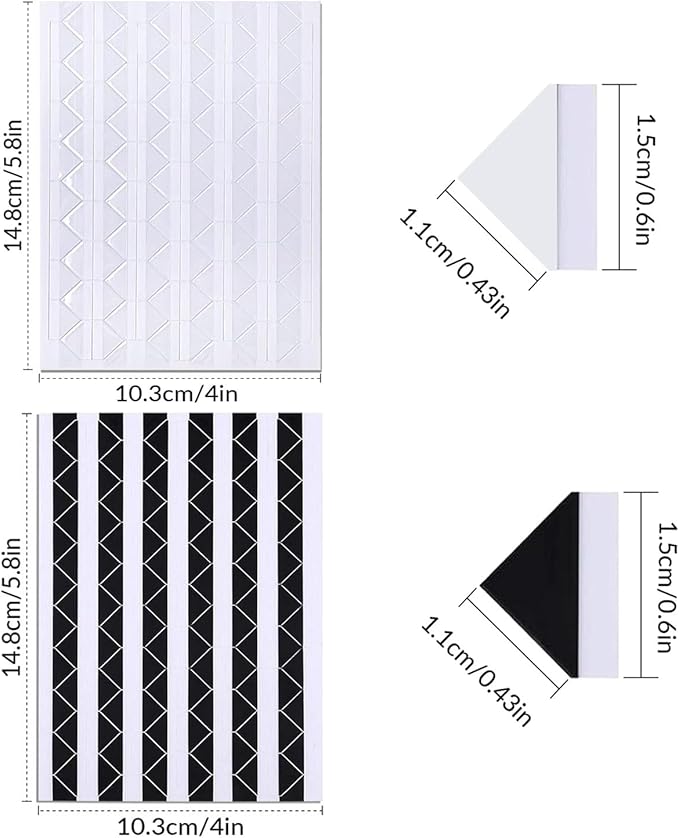 Photo Corner Stickers, 2040 Pcs 20 Sheets Photo Corners Self Adhesive, Scrapbook Photo Corners for Scrapbooking, Memory Books, DIY Picture Album, Journal Diary (Black and White)