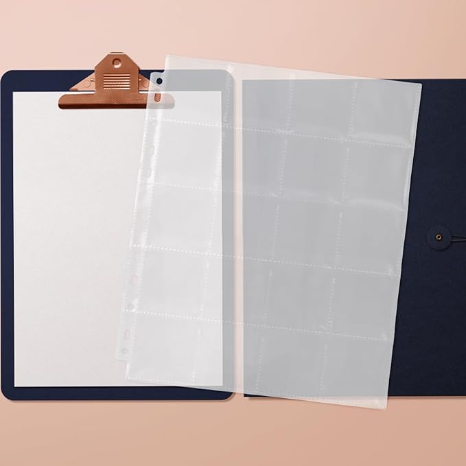 COHEALI 30pcs Acid-Free Film Negative Sleeves Binder Sheets 7-Strip 210-slot Film Negative Storage Pouches for Photographers and Archivists