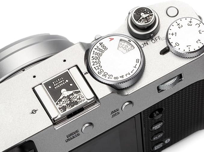 Falling Cherry Blossoms Camera Metal Hot Shoe Cover Shutter Button Set for Fujifilm x100vi xpro1 xt50 xt30 xt20 for Nikon (Aluminum Alloy-Set)