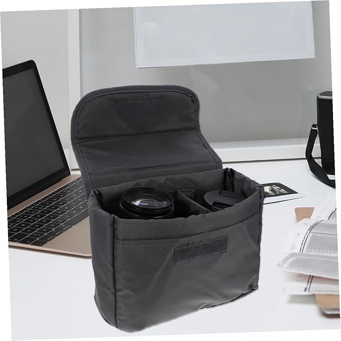 KOMBIUDA Digital Camera Bag Insert Padded Camera Lens Case Anti-Shock Large Blue for DSLR Photography Travel