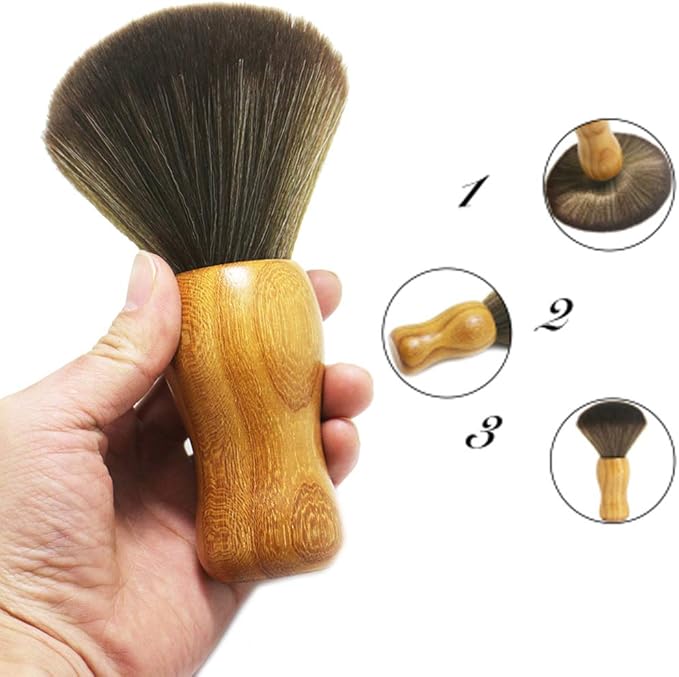 Tebatu Anti-Static Wooden Handle Hair Record Cleaning Brush Stylus Dust Remover for LP Vinyl Record Turntable Player