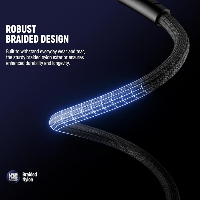 NEEWER 14"/35cm USB C to USB C Cable, USB 3.2 240W PD3.0 Fast Charging 40Gbps Braided Short Charger Cord Compatible with iPhone 16 15 iPad MacBook Android Window Laptop PC, PS010