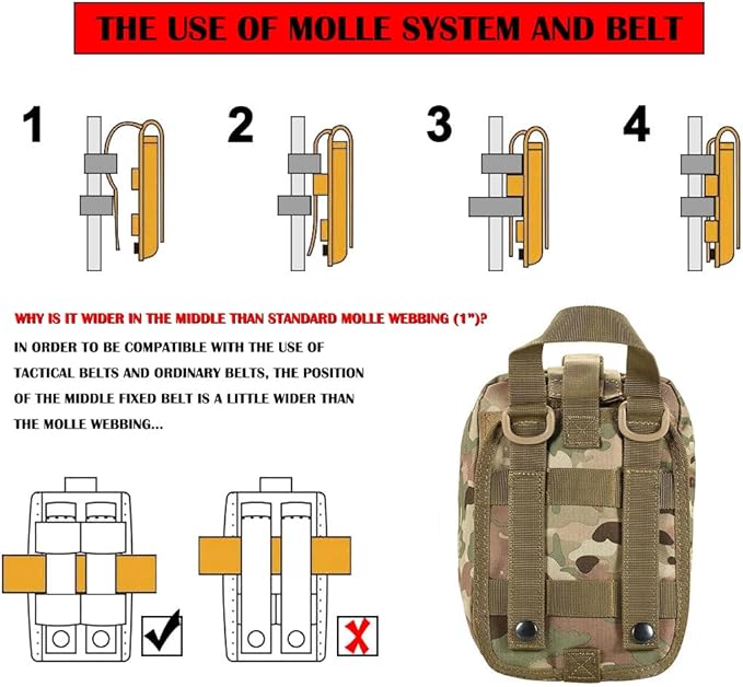 ifak pouch first aid kit bag empty molle tactical medical pouch plate carrier medic rescue bag EMT first med pouches (CP)