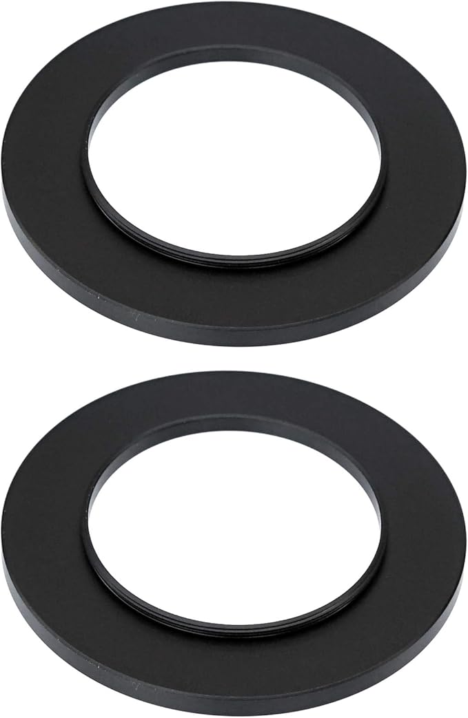 (2 Pcs) 49-72MM Step-Up Ring Adapter, 49mm to 72mm Step Up Filter Ring, 49 mm Male 72 mm Female Stepping Up Ring for DSLR Camera Lens and ND UV CPL Infrared Filters