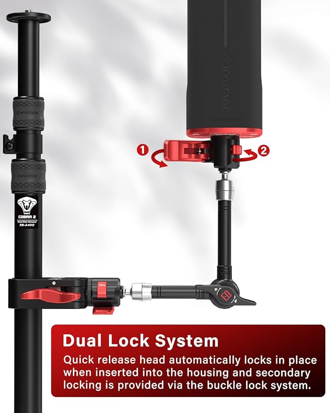 IFOOTAGE MA5-6 Spider Crab Magic Friction Arm Camera Mount,Articulating Arm,for Camera Sliders Nano II,Pocket 3,Video Monitor,Flash Light,Microphone,LED,Monitor,Payload 13.23lbs/6kg,1/4''&3/8''Screw