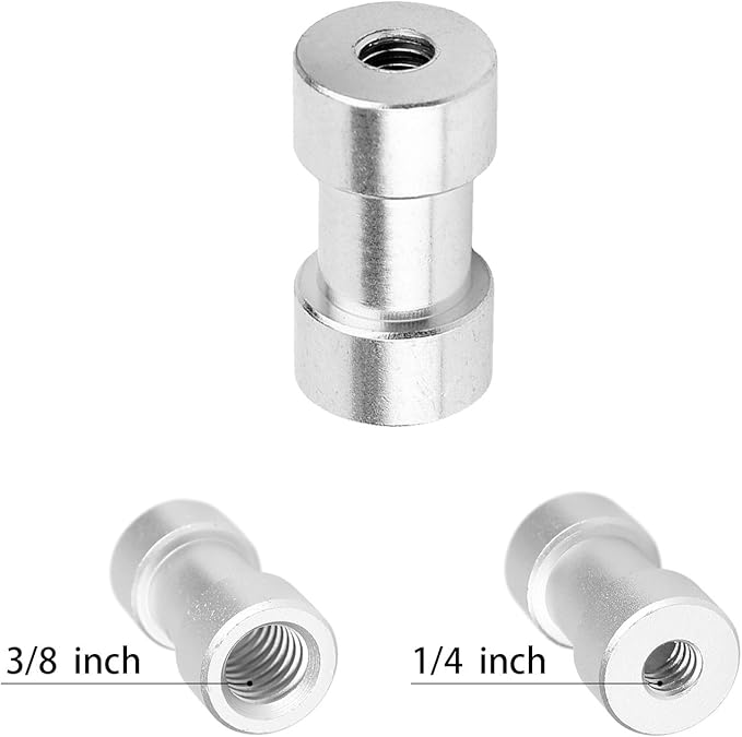 22Pack ChromLives Camera Screw Adapter 1/4 to 1/4 Screw to 3/8 Tripod Adapters Converter Brass Screws Spigot Mount Set for Camera Tripod Monopod Ballhead Flash Light,Combo Pack