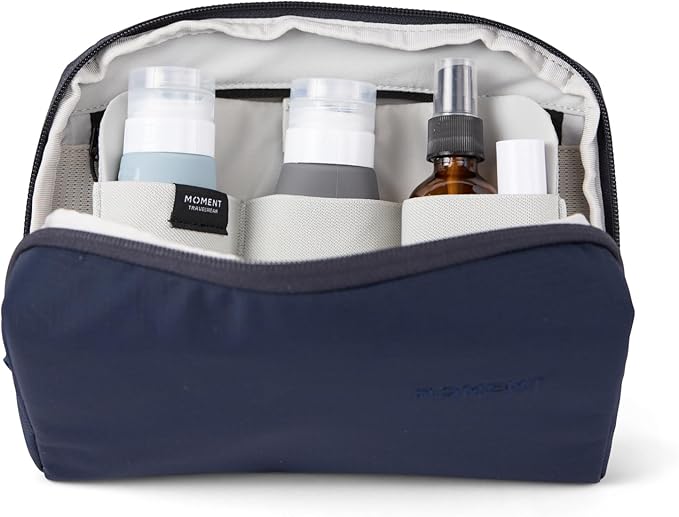 Moment Everything Tech Organizer – Water-Resistant Travel Pouch for Cables, Chargers & Accessories | Regular & Mini Sizes (Navy, Regular)