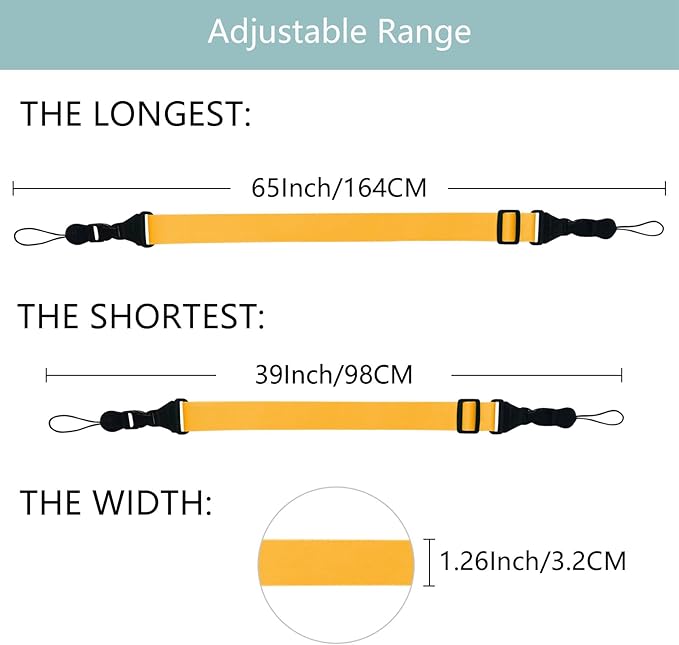 Adjustable Shoulder Strap:Comfortable iPad Strap Nylon Neck Lanyard for iPad/Samsung Tablet Case,Camera Binocular Crossbody Laptop Luggage Bag(Yellow)