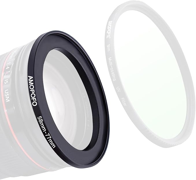 58 to 77mm Camera Filter Ring /58mm to 77mm Step-Up Ring Filter Adapter for 77mm UV,ND,CPL,Metal Step Up Ring