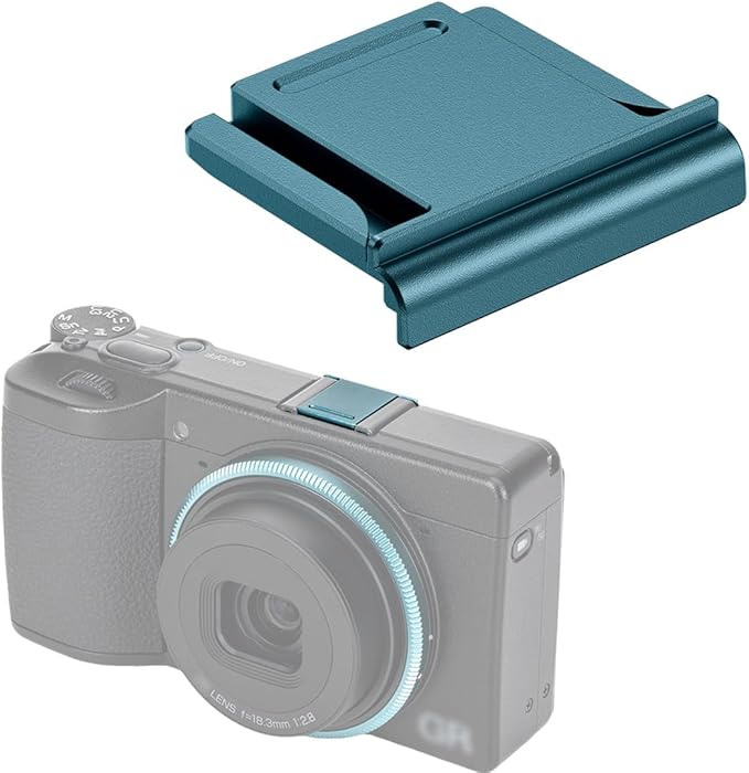 JJC Blue Camera Shoe Cover for Ricoh GR IV GRIV GR4 GR IV HDF GR IV Monochrome, Replaces Shoe Cover, Flash Hot Shoe Cover Cap for GR IV GRIV GR4