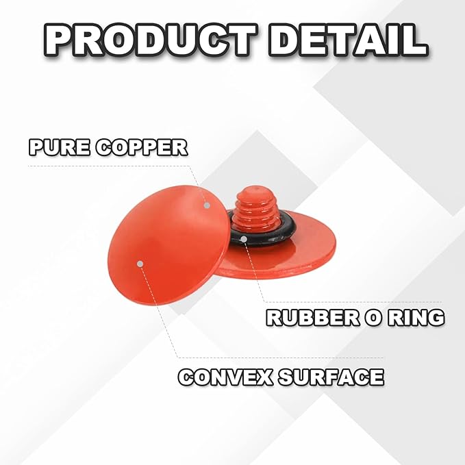PATIKIL Camera Shutter Button, 3 Pack 10mm Convex Surface Shutter Release Buttons Pure Copper Camera Button for Nikon for Fujifilm for Leica DSLR/SLR, Orange