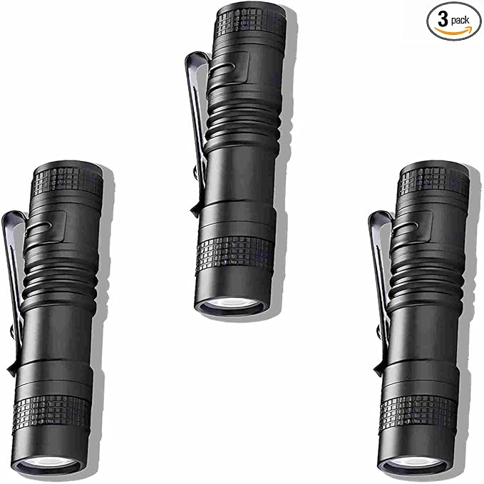 3 Packs LED Pocket Pen Flashlight, Mini Small Pen Lights Pocket Flashlight with Clip, Waterproof LED Handheld Pen Flashlights for Outdoor/Camping/Work