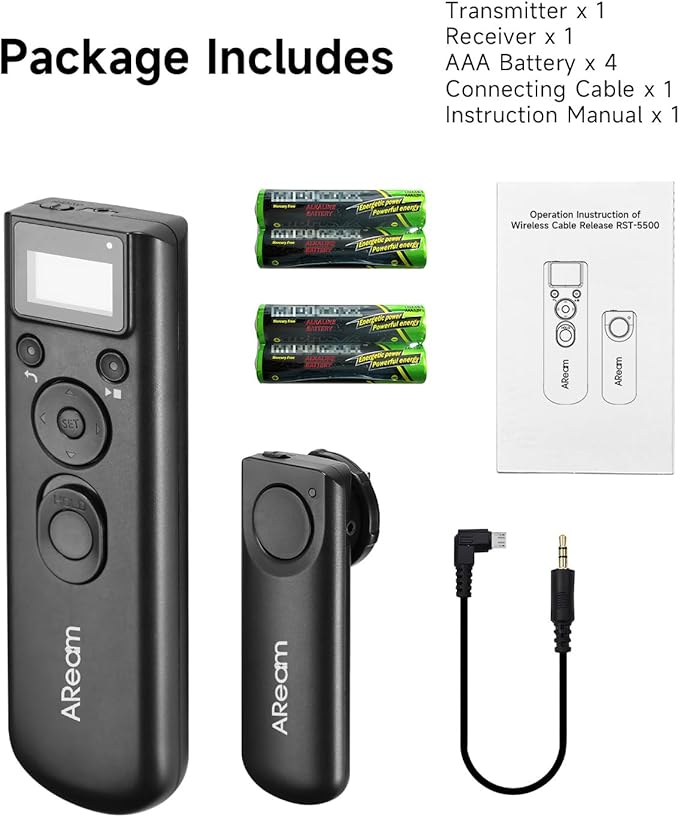 Wireless Digital Timer Remote Shutter Release Trigger Intervalometer Remote Control Compatible for Sony A99II, A77II, A58, A68, A7, A7II, A7R, A7RII, A7S, A7SII, A3000, A5100, A5000 A6000