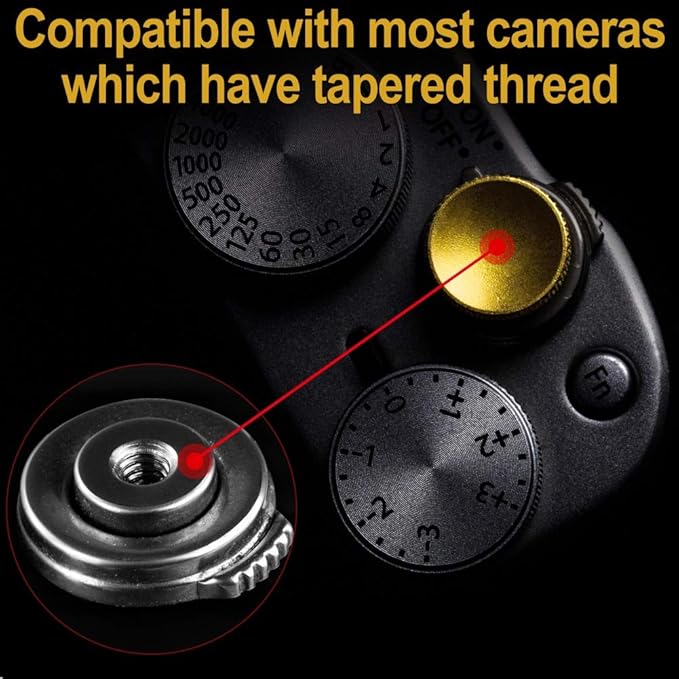 Camera Shutter Button (2 Pack/Gold) Upscale and Delicate Soft Shutter Release Button
