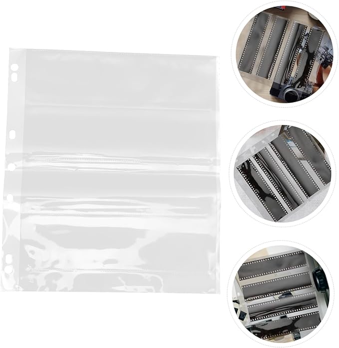 VILLCASE 10pcs Heavy Duty Film Protection Bag Negative Sleeves for Supplies Archival Photo Storage Dry Erase Pockets