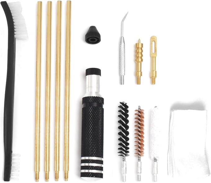 Handgun Cleaning kit 9mm 357 Caliber 380 Caliber Gun Cleaning Kit 9mm Pistol Cleaning Kit Bore Brush Cotton Mop Nylon Brush and Jag