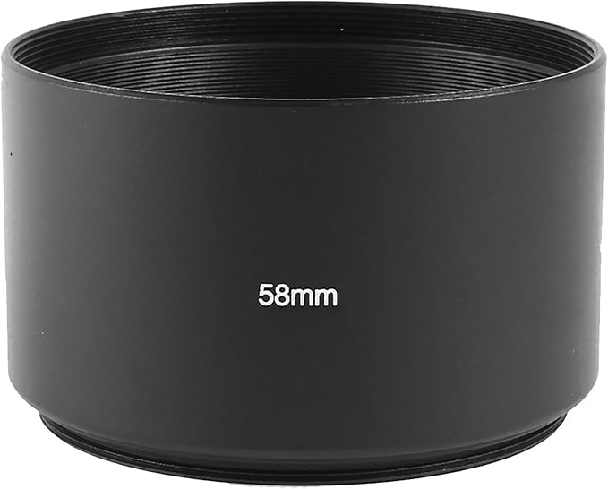 uxcell 58mm Telephoto Lens Hood, Metal Screw-in Lens Universal Hood Anti-Glare for Nikon Sony Pentax Olympus Fuji Sumsung Leica Camera, Black