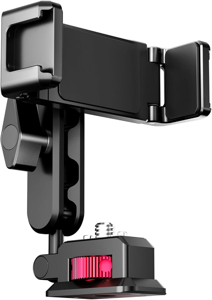 ULANZI MA56 4-in-1 Metal Phone Tripod Mount with Cold Shoe & Arca Swiss Plate, 360° Adjustable Hot Shoe Camera Phone Mount for iPhone, Compact All-in-One Adapter for Smartphone Photography & Video