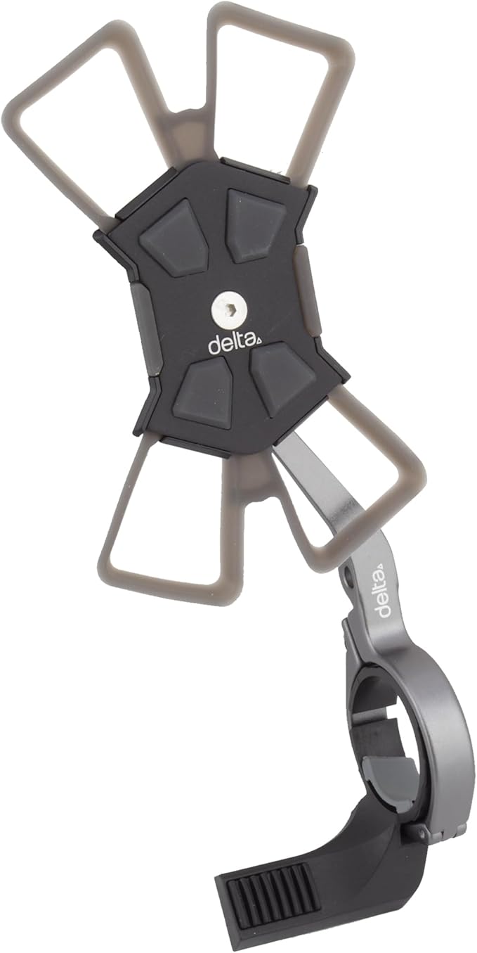 Bike Phone Mount by Delta Cycle - Xmount Bicycle Phone Holder Adjusts to Any Handlebar & Fits Any Phone or iPhone - Easily Accessible Bike Accessories for Adult Bikes