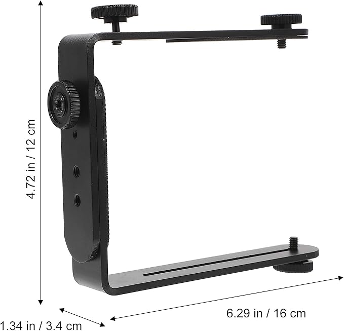 BUGUUYO Metal Camera Holder for DSLR Speedlight and Monopods Screw Compatible Photography Flash Bracket with Nuts Practical Gift for Photographers and Videographers