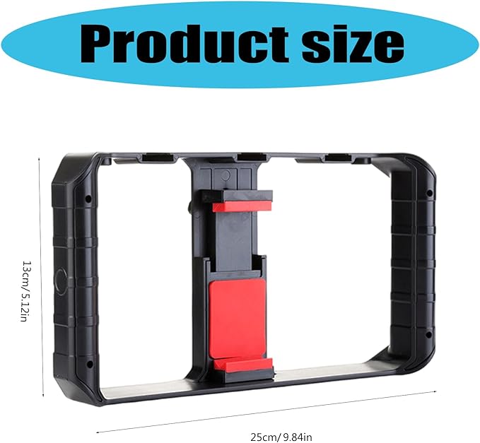 Multi Smartphone Video Stabilizers with 3 Shoe Mounts for Professional Content Creation Two Handle Grip