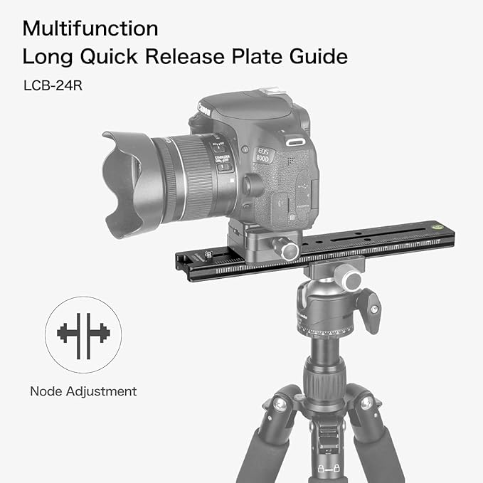 koolehaoda 240mm Quick Release Plate Rail Nodal Slide Dual Dovetail Plate with Bubble Level Compatible Arca-Swiss