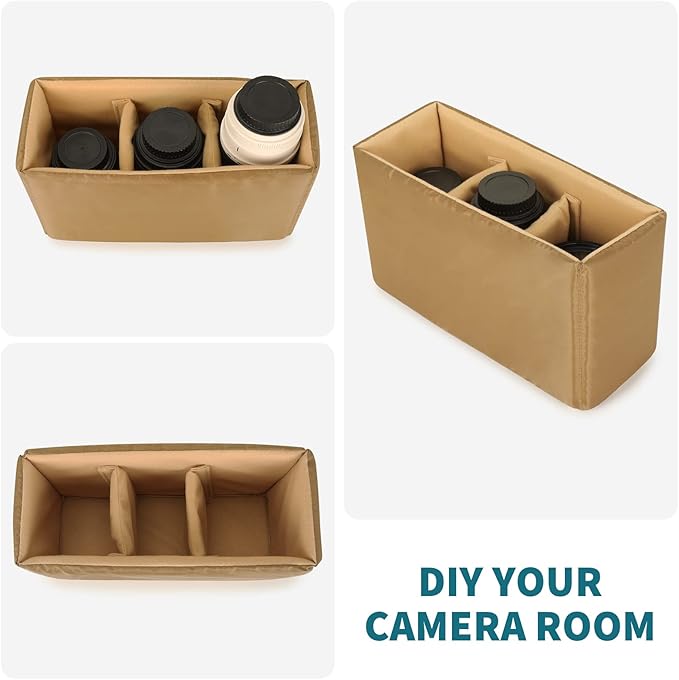 G-raphy Camera Insert Bag Case Camera Divider Inserts for Backpack DSLR Organizer Portable for DSLR SLR Cameras, Lenses, Flashes- Make Your Own Camera Bag
