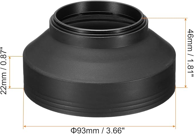 PATIKIL 55mm Camera Lens Hood, Rubber Collapsible Lens Protector Anti-Reflection Blocks Excess Sunlight Enhance Camera Photography for Nikon, for Fujifilm, for Pentax, for Leica