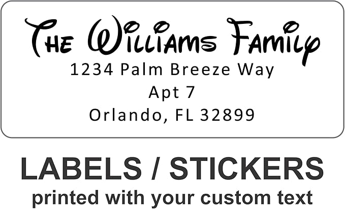 Personalized Return Address Labels - White Custom Printed Name and Home Address Stickers for Wedding, Personal and Business (250, Waltgraph)