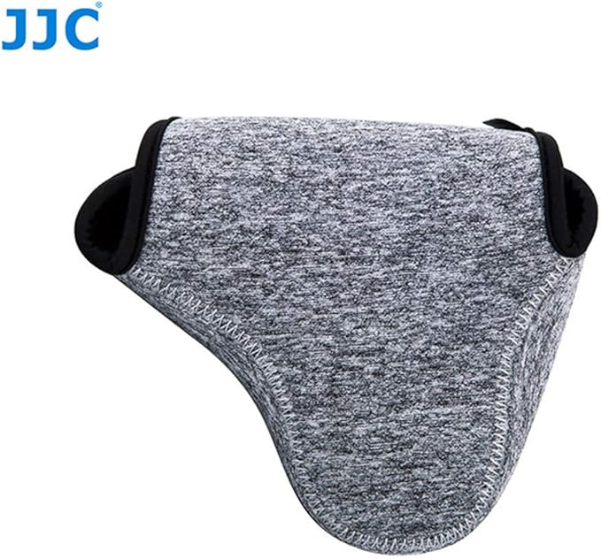 JJC Grey Ultra Light Neoprene Camera Case for Sony a6600 a6500 a6400 a6300 a6100 a6000 a5100 +18-55mm/E 50mm F1.8 Lens, Pouch Bag for Fuji X-T30 X-T20 X-T10 +16-50mm, Canon PowerShot SX530 SX540 G3X