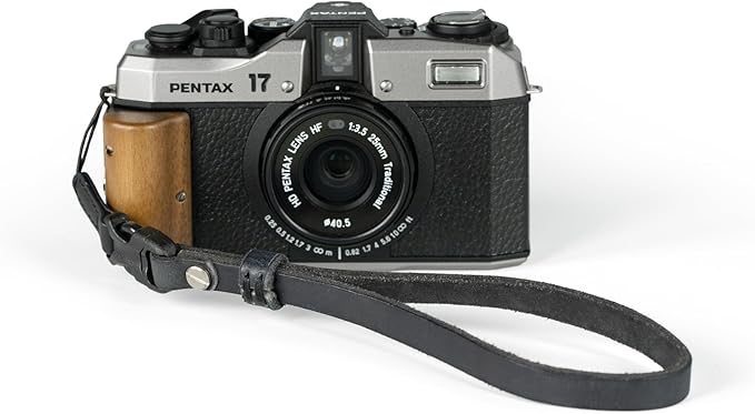 Handmade Cowhide Leather Camera Wrist Strap, Brass Hardware with Duraflex buckle, Black or Brown, Hand-Stitched