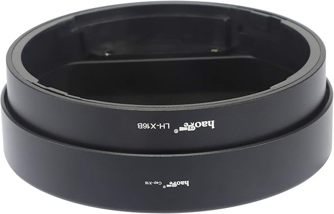 Haoge LH-X16B Square Metal Lens Hood Shade with Metal Cap for Fujifilm Fuji Fujinon XF 16mm F1.4 R WR Lens xf16mm/f1.4 on Camera XS-10 X-H1 X-Pro3 X-Pro2 X-Pro1 X-T4 X-T3 X-T2 X-T1 X-T30 X-T20