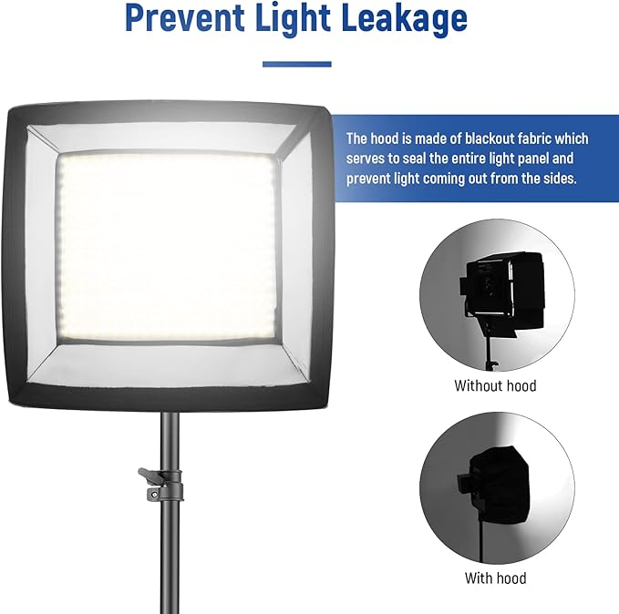 NEEWER 12.2"x11.4" Foldable Softbox Diffuser with Grid and Bag for NL660/SNL660/RGB660/RGB660 Pro/RGB660 PRO II LED Video Light Panel, Studio Photo Portrait Photography YouTube Video Soft Lighting