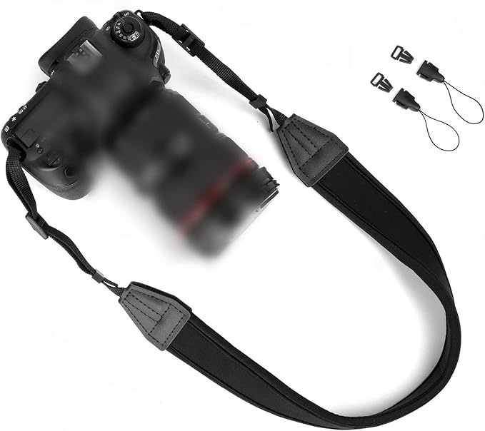 WANBY Camera Strap Padded Shoulder Neck Camera Strap with Quick Release Buckles for DSLR SLR