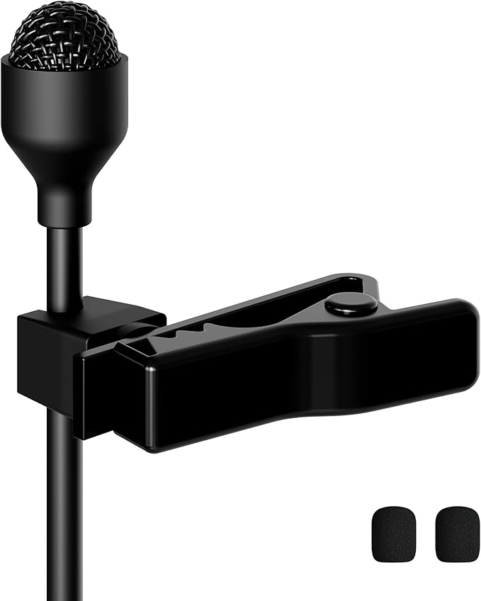 J K MIC-J 044 Lapel Microphone Lavalier Microphone Compatible with AKG Samson Wireless Transmitter - Mini XLR TA3F Plug