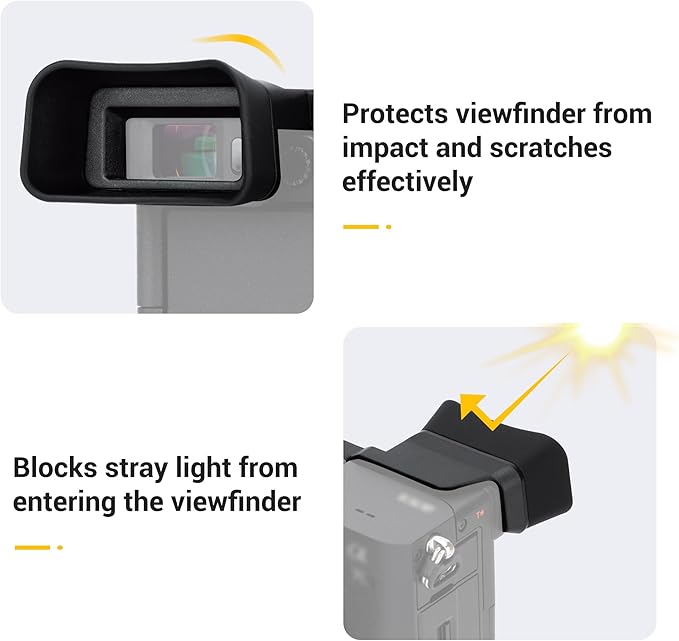 A7CII A7CR Eyecup Eyepiece, Soft Silicon Extended Camera Eye Cup Viewfinder Special Designed for Sony Alpha A7CII A7CR Camera(Not Fits A7C), Not Scratch The Camera Body & Not Affect The Use of Screen